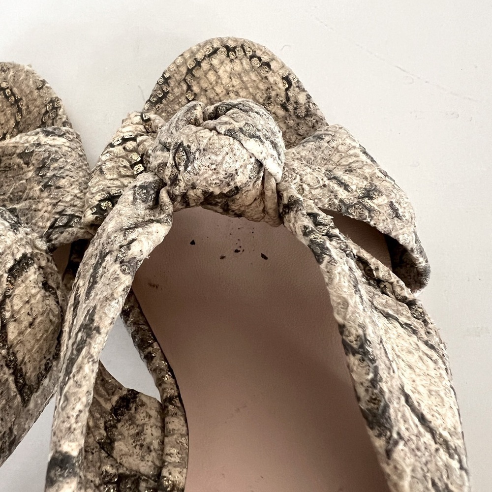 Loeffler Randall Coco High Heel Knot Snakeskin Slide, size 9.5 - Picture 4 of 13